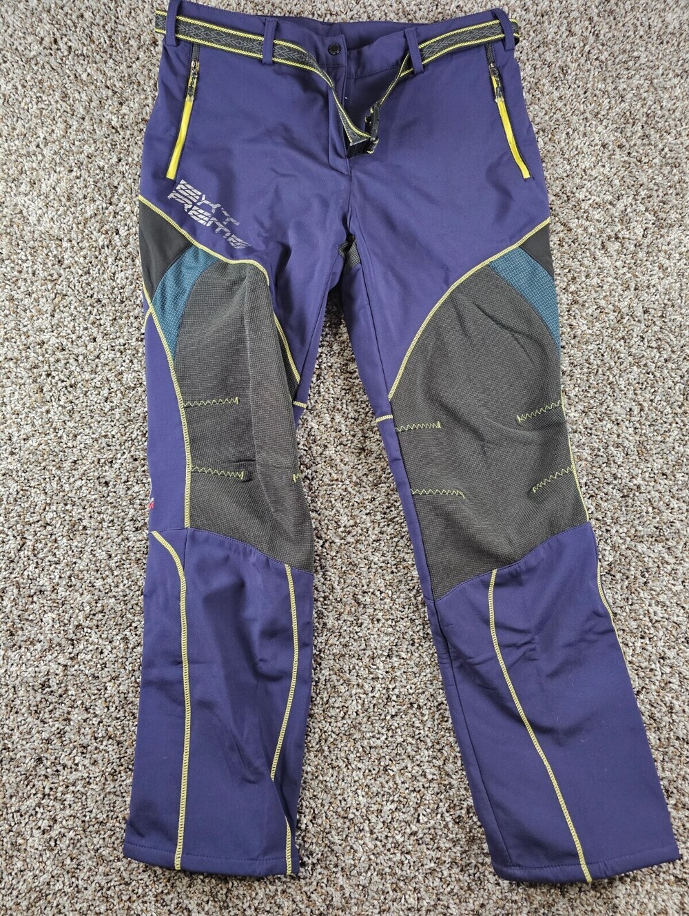 Mouflon Extreme Sports Pants Size 34 Purple, Dark Gray Poly Extreme Team